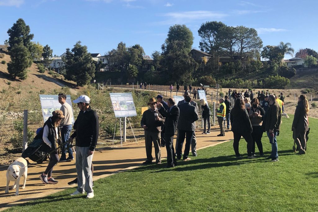 George Wolfberg Park at Potrero Canyon grand opening event, at former Potrero Canyon Park